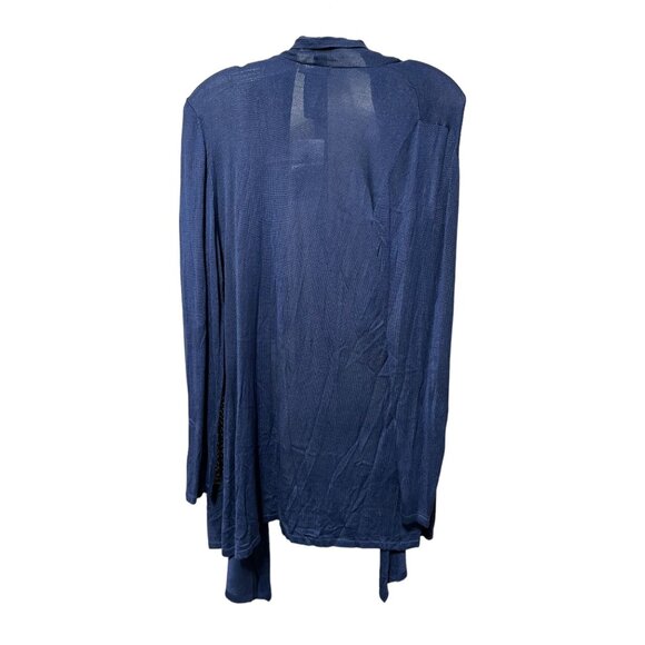 Premise Royal Navy Open Front Crochet Style Cardigan New with Tags‎ - Picture 2 of 3